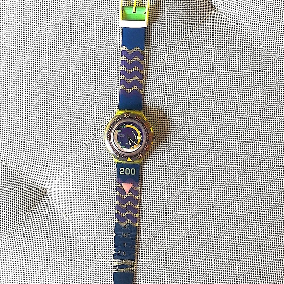RARE Collectible vintage 90s SCUBA Swatch watch waterproof 1992 - Picture 1 of 7